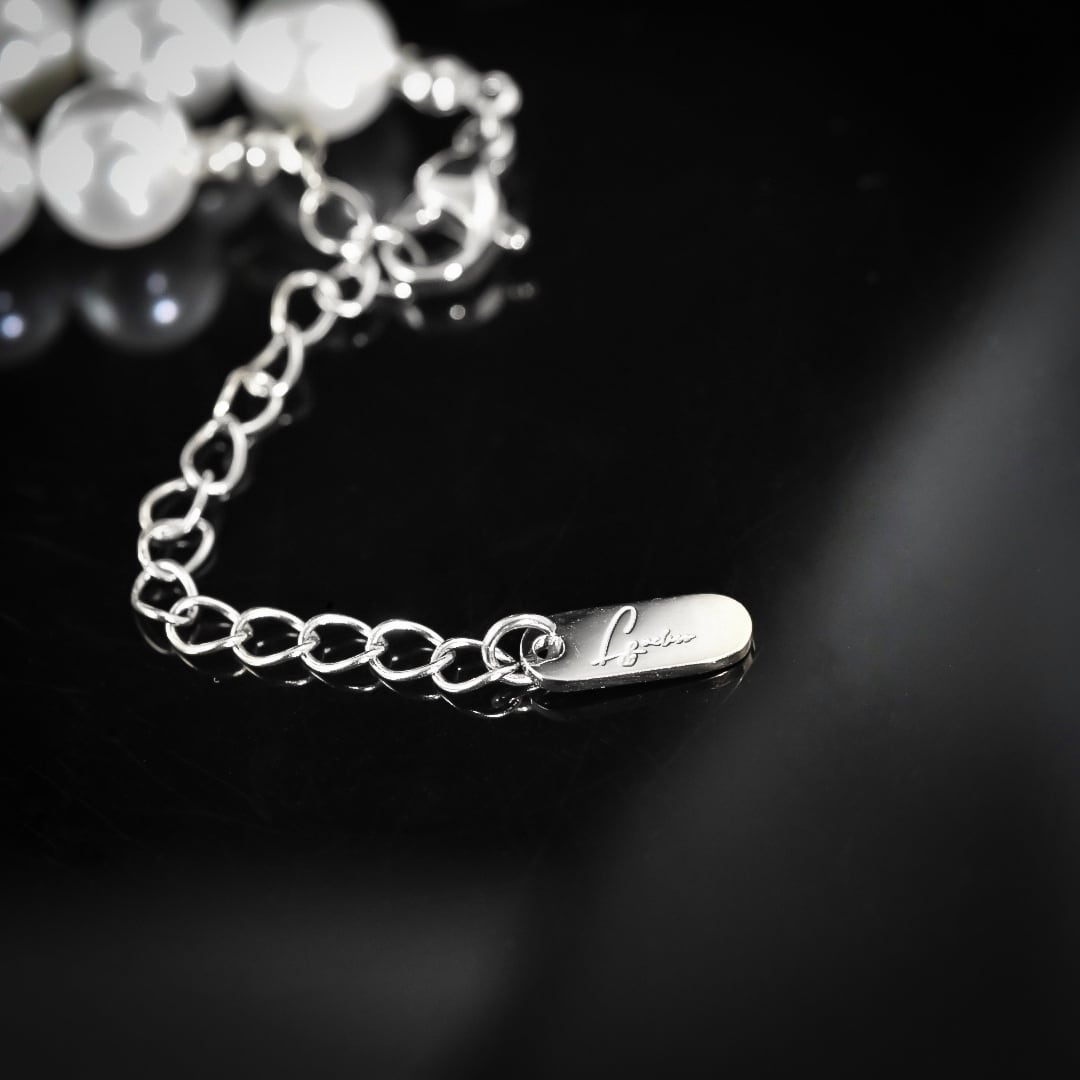 316L Shell pearl × Smile necklace 【シルバー】 | ✯Lucliss Jewelry✯