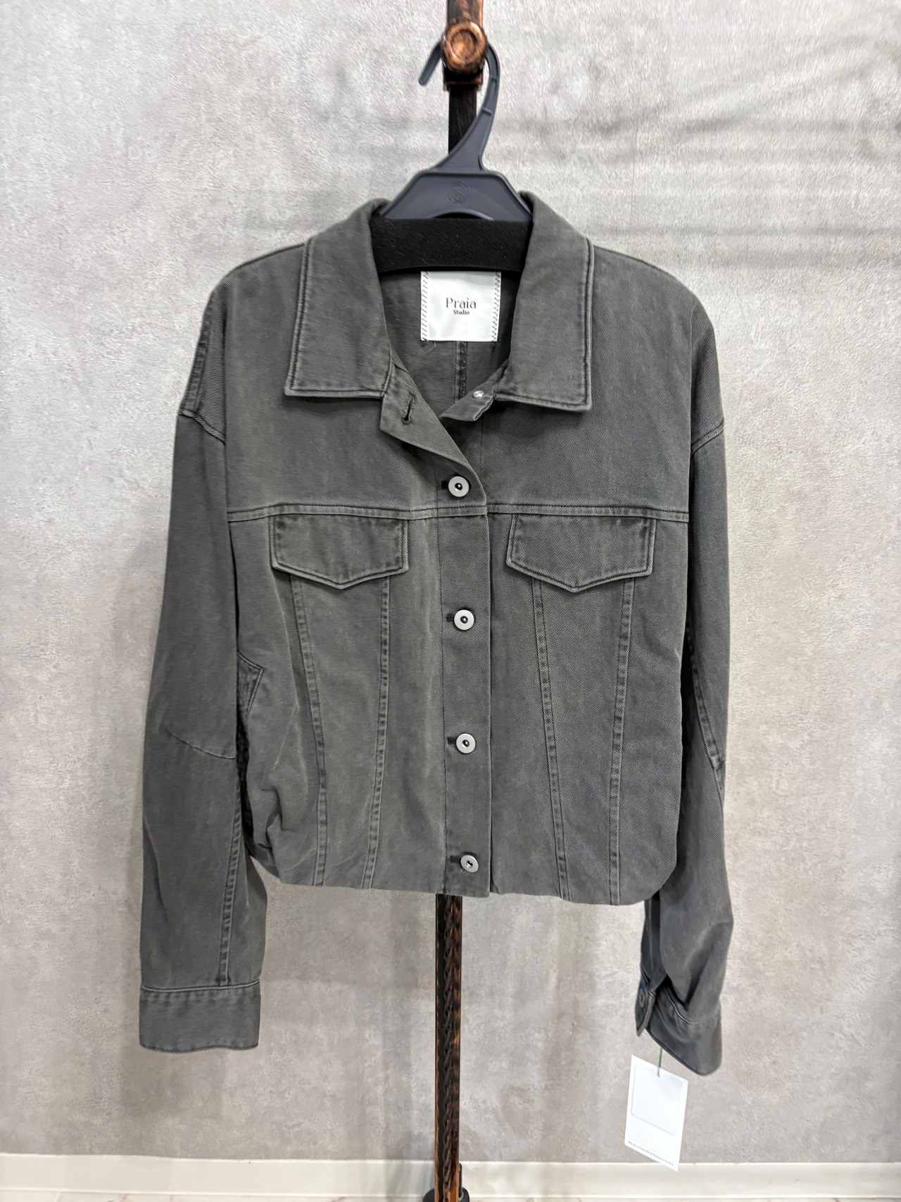 【praia】製品染め　コクーン風デニムジャケット　LEI2677
