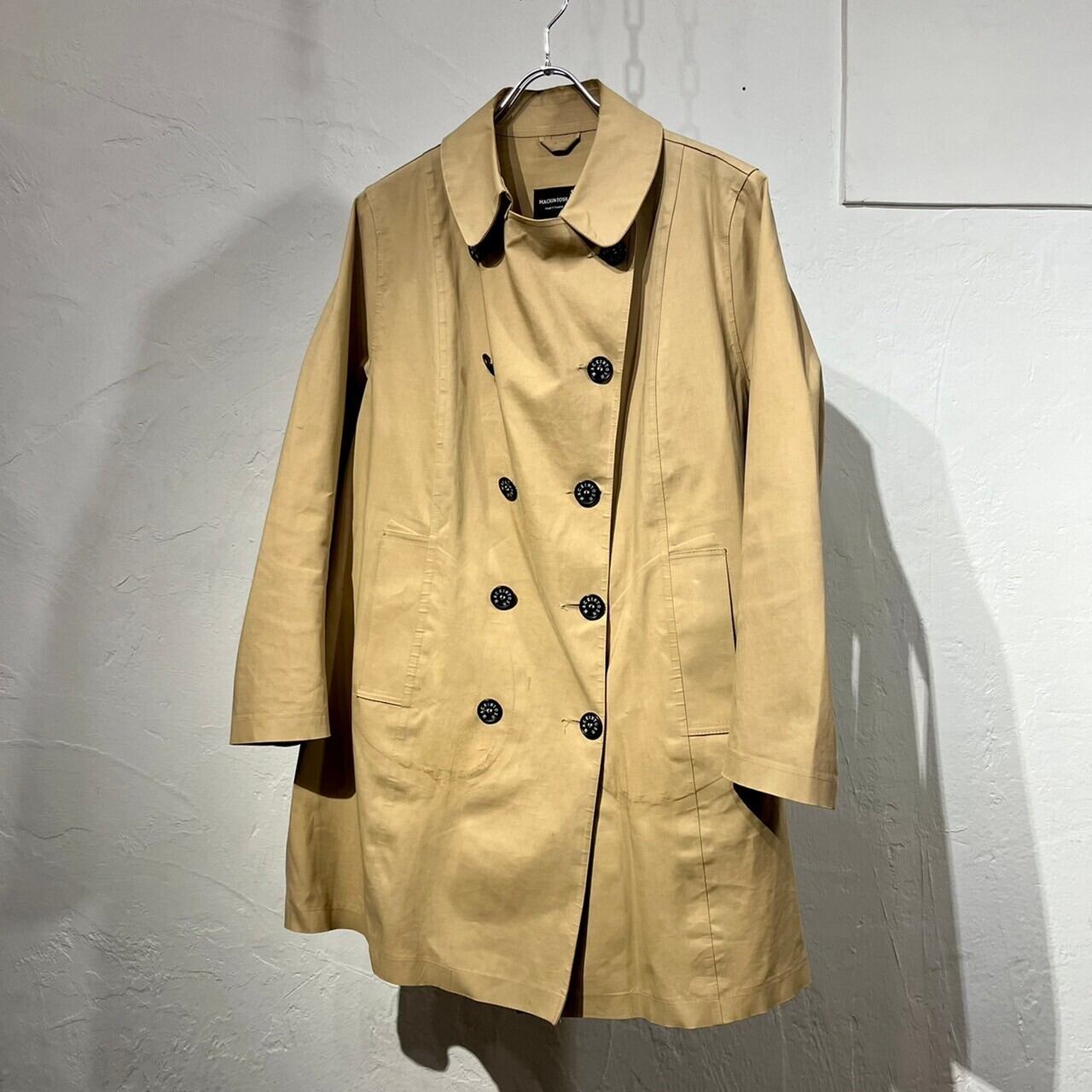 80s MACKINTOSH "Cotton Rubber PROOFED" Double Coat