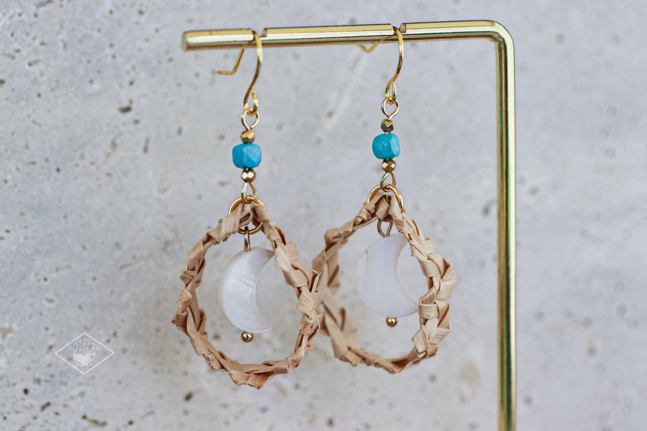 アリゾナターコイズフラワーピアス R6426 アリゾナターコイズフラワーピアス R6426