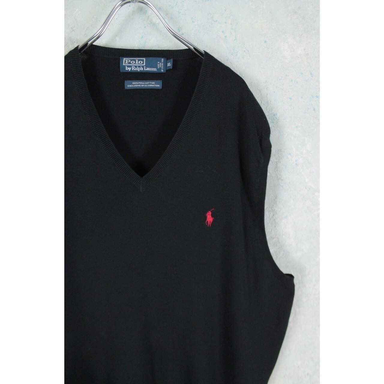 N/S Polo by Ralph Lauren ワンポイント刺繍ロゴ ピマコットンニット 