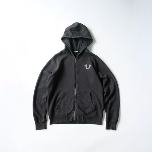 【TRUE RELIGION】Zip Up Hoodie Black L