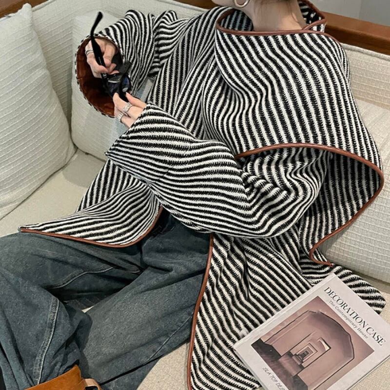 ストライプライトポンチョジャケット R01239