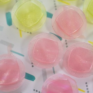 スクエアフェイス×グリッターピンク 18㎜