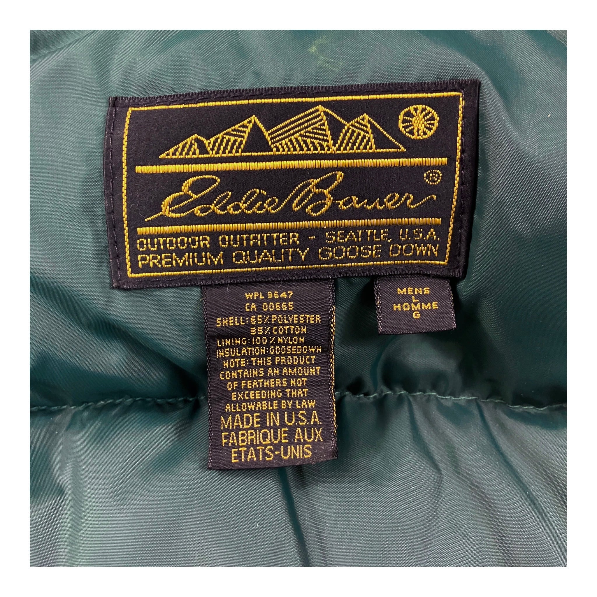 Eddie Bauer 黒タグ後期 リッジライン MADE IN USA 90s Eddie Bauer Black Tag RIDGE LINE GOOSE DOWN PARKA | MARKET