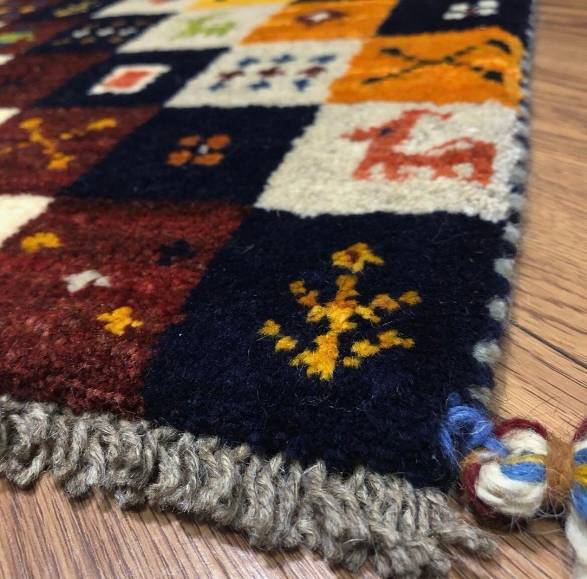 ギャッベ ペルシャ絨毯 55x43cm ギャベ 玄関マット 手織り ラグ 絨毯 ギャッベ ペルシャ手織り絨毯 玄関マット 39.5×48cm – Persiadirect