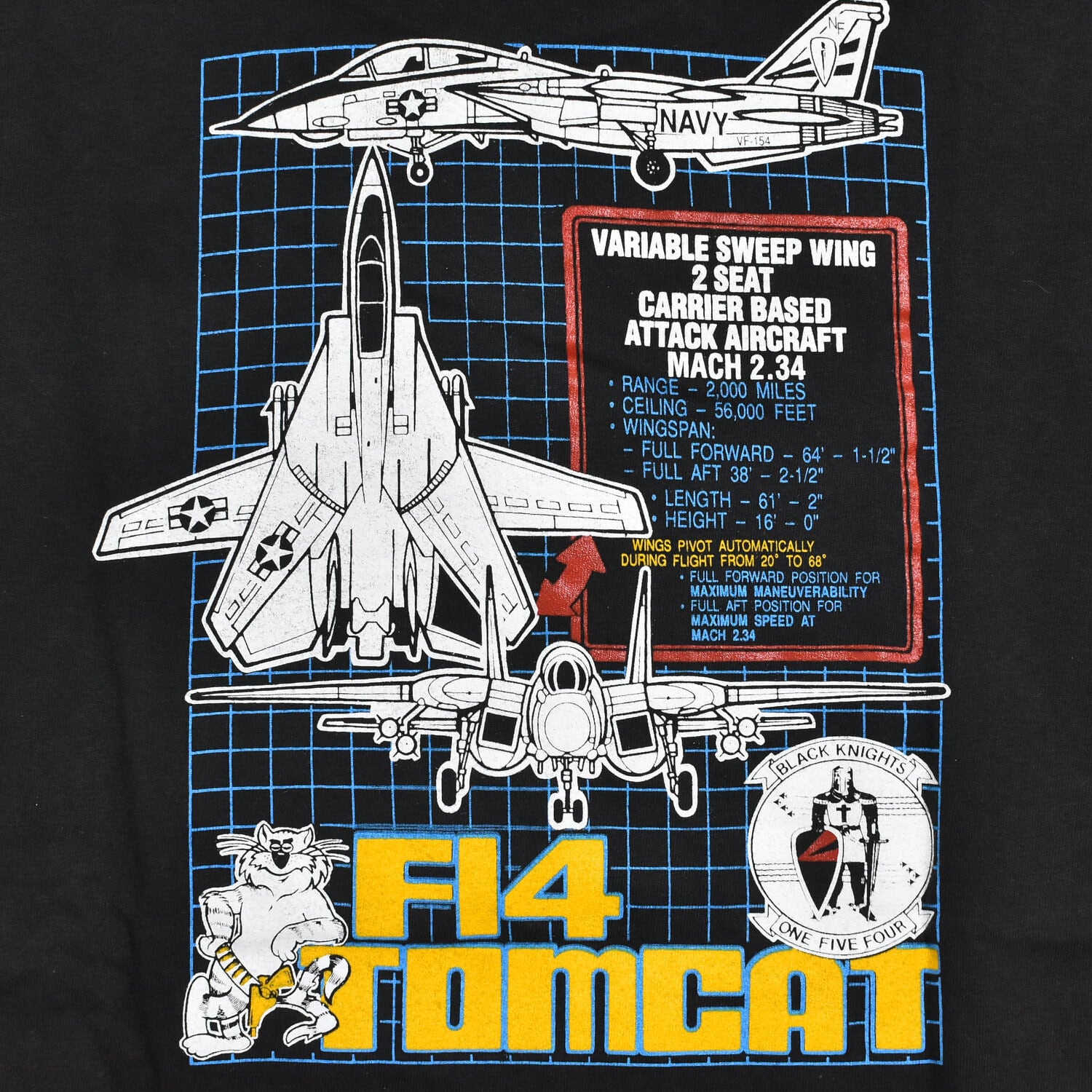 90s～ USA Hanes F14 TOMCAT T-shirt | 古着屋 grin days memory