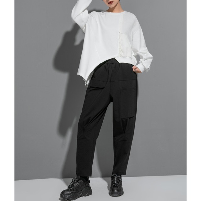 Drop Shoulder Big Silhouette Round Neck Sweatshirt       00227