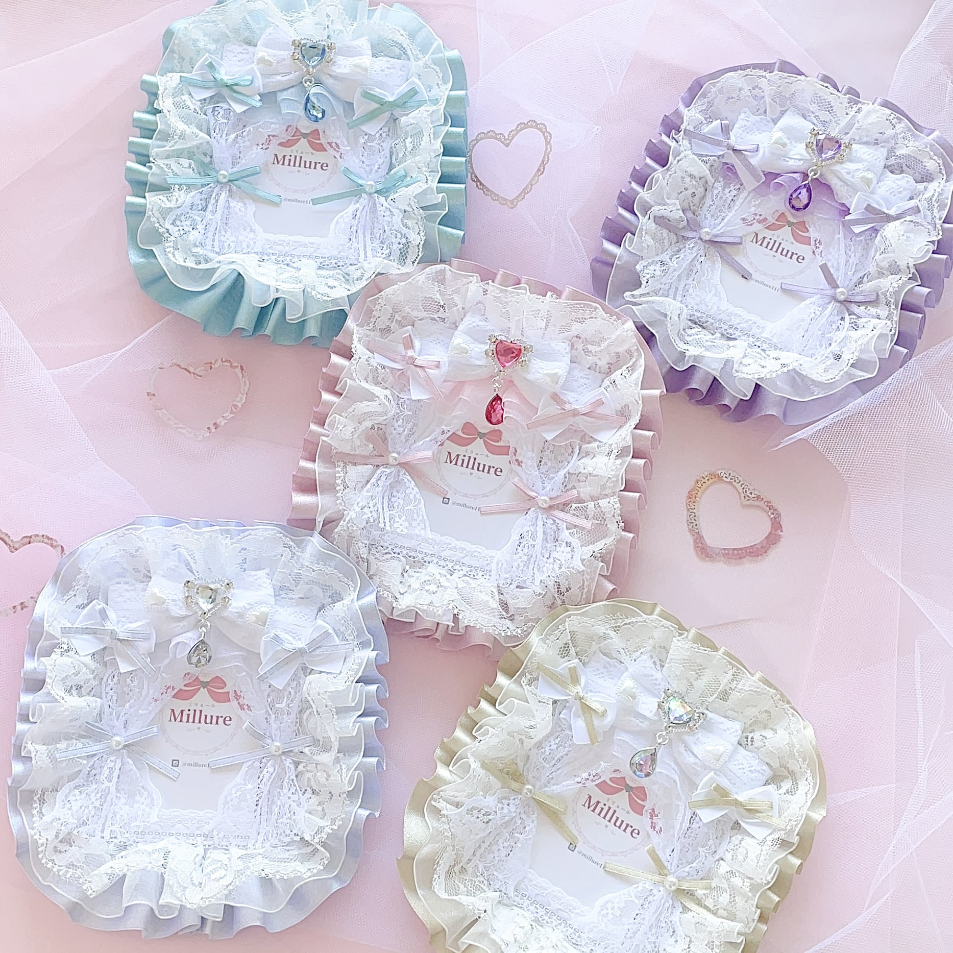 ♡ Candy チェック柄 フリルリボンヘッドドレス pink ‪♡ | Pay ID‬