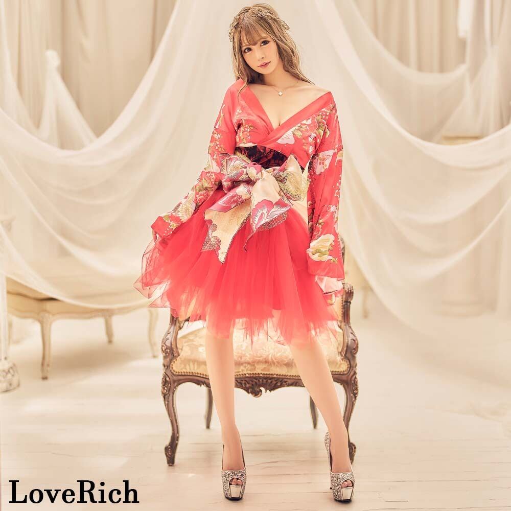 和柄 パニエ ミニ 着物ドレス ツーピース 豪華 花魁 着物 和柄 パニエ ミニ 着物ドレス ツーピース 豪華 花魁 着物