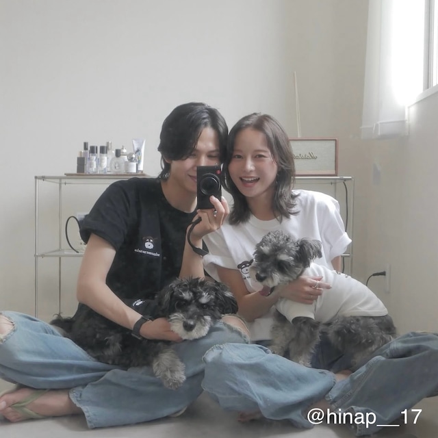 neko dog Tshirts / black,white