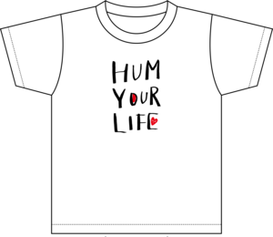 ond° original t-shirt / hum your life / for men / white