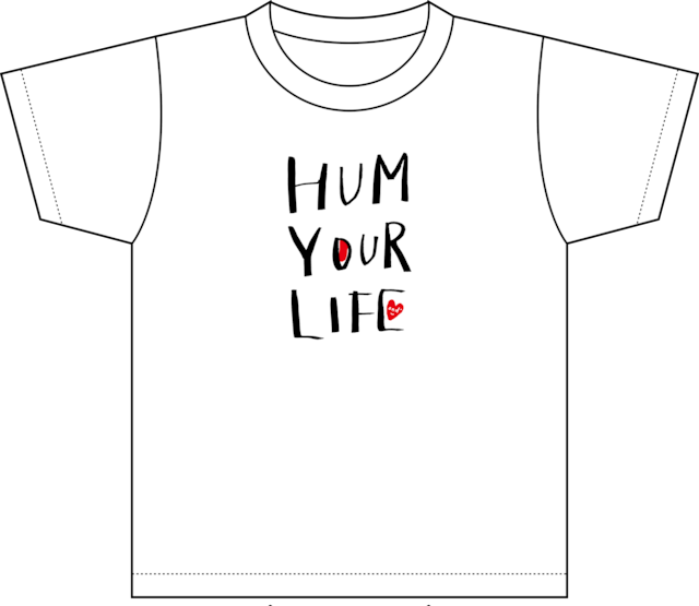 ond° original t-shirt / hum your life / for men / white