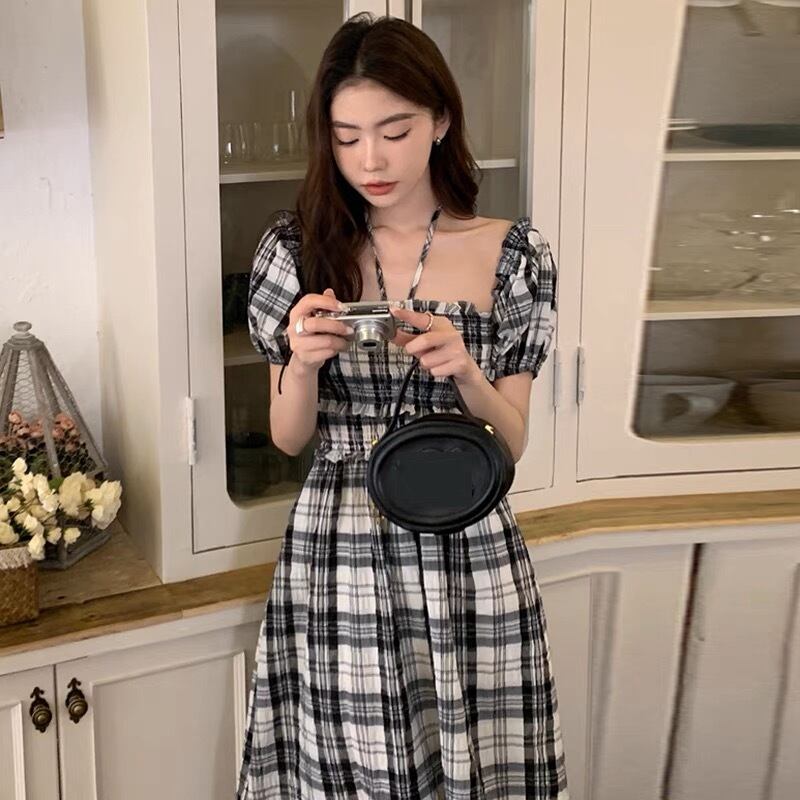 イロンyilon オフショルダー チェック柄 ミニワンピース イロン ワンショルダーチェックミニopワンピース YILON - メルカリ