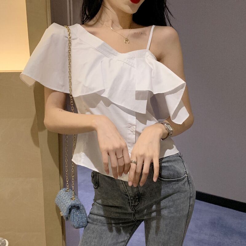 ホワイトシャツ スプリングブラウス スタンダード レトロ 春物 1号婦人29183581173