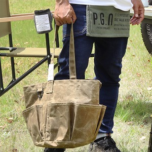 POST GENERAL ポストジェネラル WAXED CANVAS TOOL BAG ROUND ワックスドキャンバス　ツールバッグ ラウンド 全2色