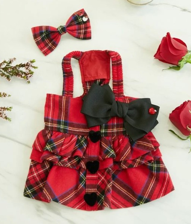 《予約》IL0023  Scarlet Check Petit Dress