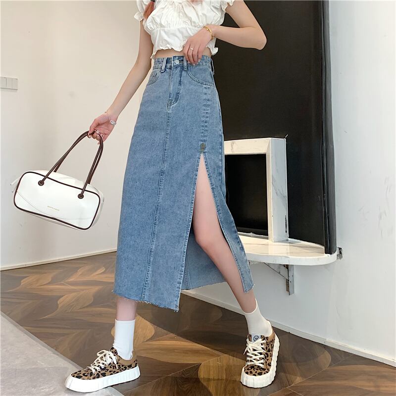 スタンダードスカート サマーロングハイウェストウェストAライン レトロ 夏物 クレセントシティ75448938739