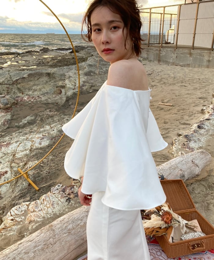 THE URBAN BLANCHE ORIGINAL 】 オフショルダー ウェディングドレス  