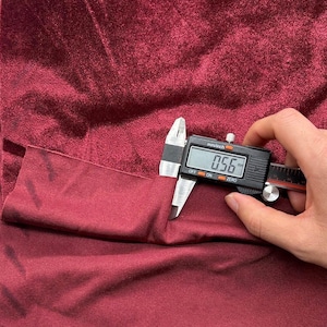 ★TB681◆3m◆ポリエステル100%横伸びベロアニット生地◆ワインレッド