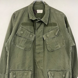 60s US army used jungle fatigue jacket SIZE:M/R (S1→N)