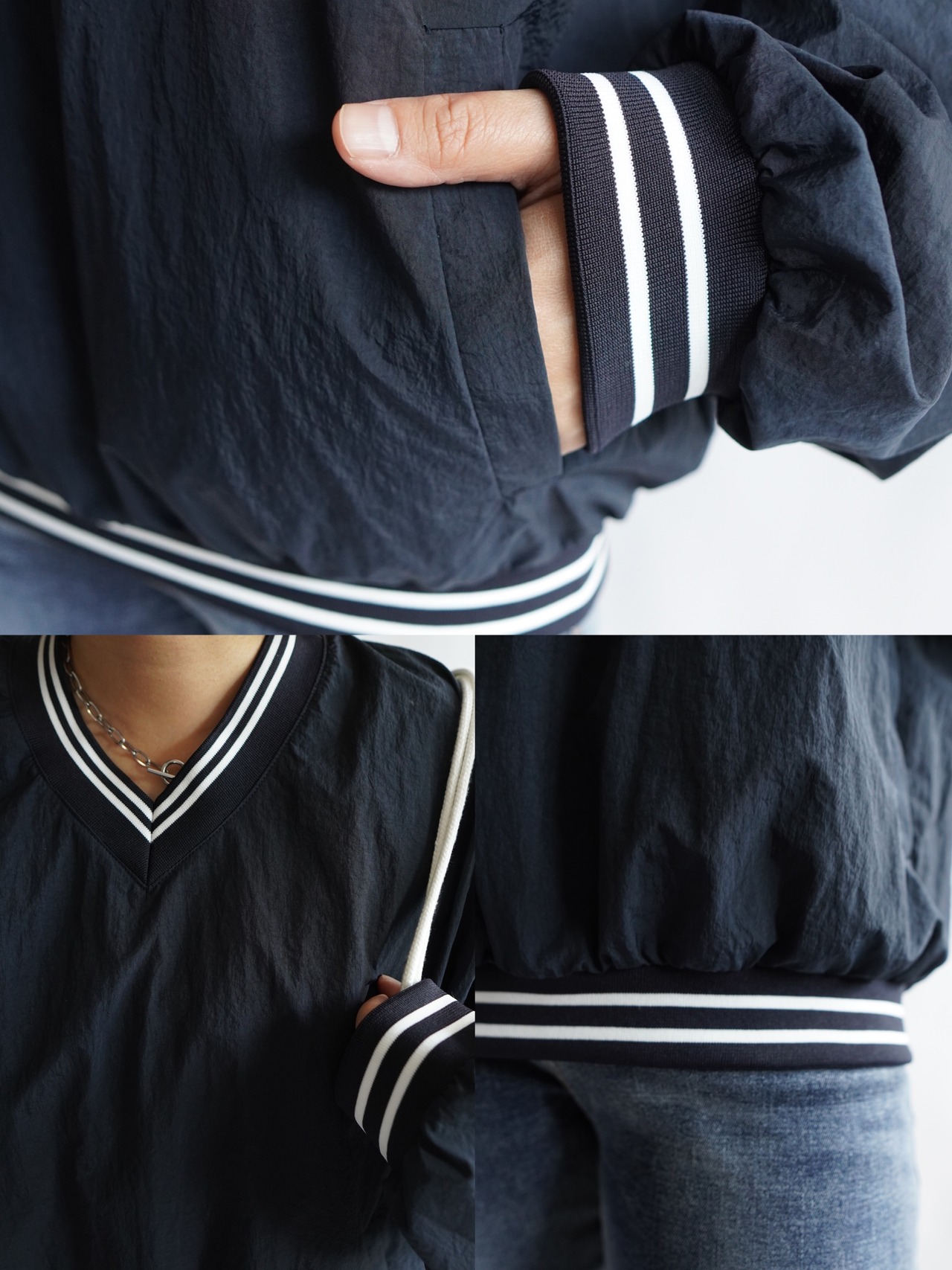 Design ナイロンビッグプルオーバー PO／Navy