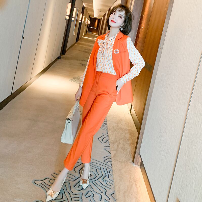 プリントシャツ 薄手パンツ スタイルオータム 秋物 MIUCO22081030583