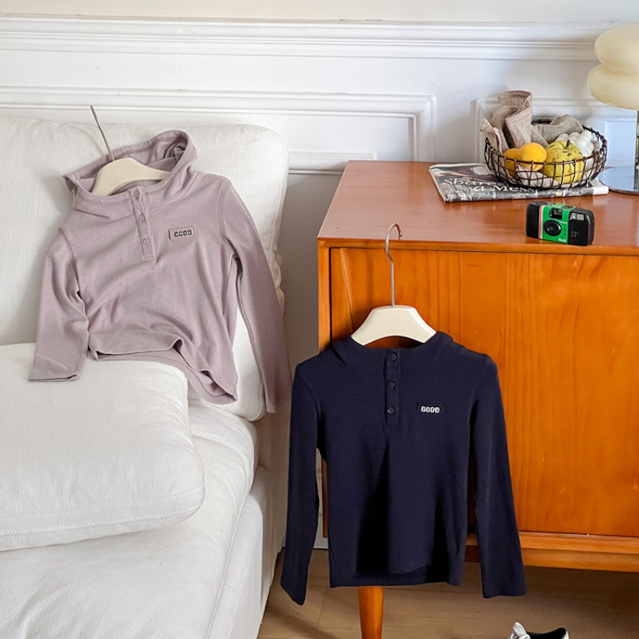 秋韓国風布パッチ柔らかいフーディー