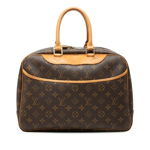 ルイ ヴィトン モノグラム ドーヴィル ハンドバッグ M47270 ブラウン PVC レザー レディース LOUIS VUITTON 【中古】