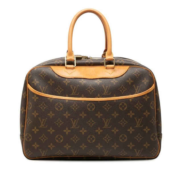 ルイ ヴィトン モノグラム ドーヴィル ハンドバッグ M47270 ブラウン PVC レザー レディース LOUIS VUITTON 【中古】