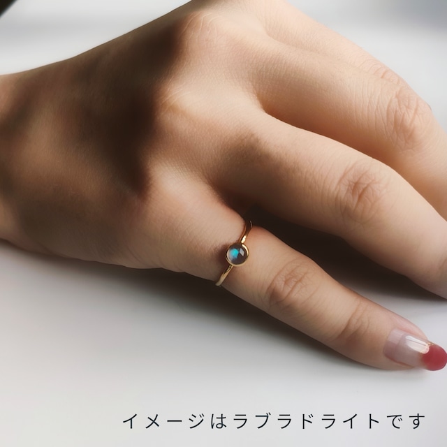 【sign ring】シトリン〈gold〉