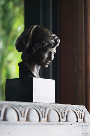 水夫ブロンズ胸像-antique bronze bust objet