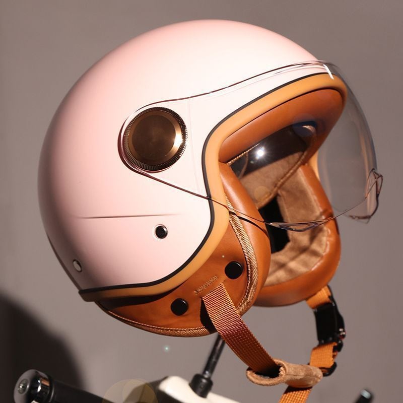 3C認証 ORZ レトロバイクヘルメット 男女兼用 電動スクーター対応 3/4
