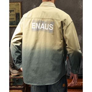 グラデーションカラーバックロゴ長袖シャツジャケット 225014