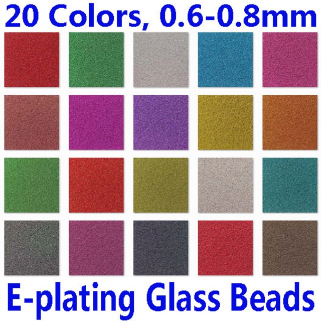 1lb 454グラムあたりパック爪キャビア20金属色e-メッキマイクロガラスビーズグリッター小さなサークル3dアートデコレーションマニキュア0.6-0.8