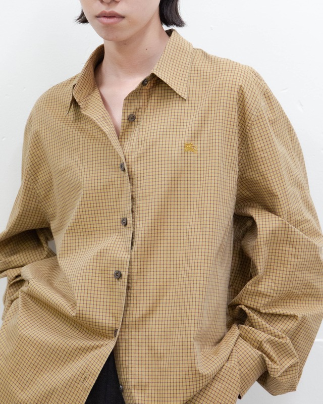 1980s Burberrys - plaid dress shirt