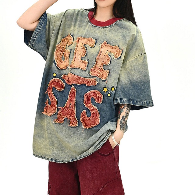 ヴィンテージロゴダメージライクビッグTシャツ 1col   R01670