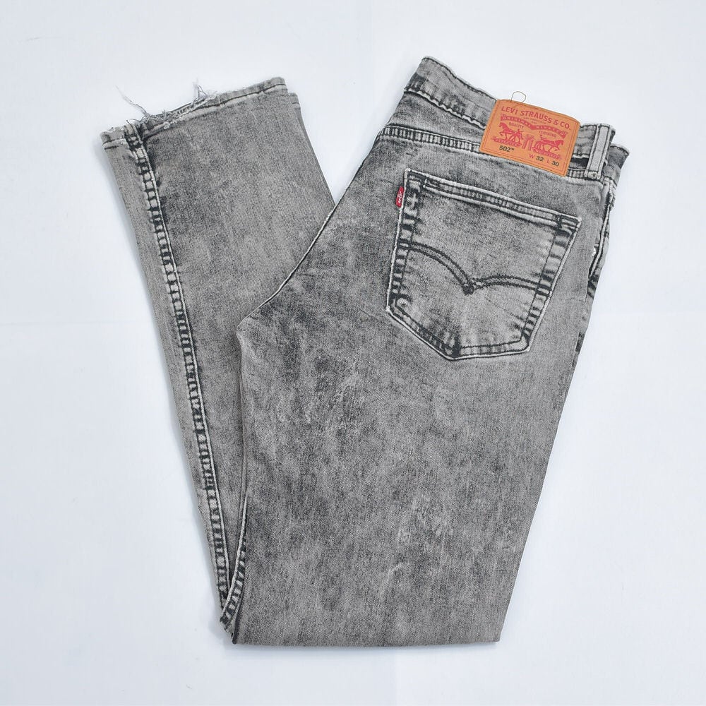 00s～ Levi's502 Taper リーバイス ブラックケミカル デニム パンツ