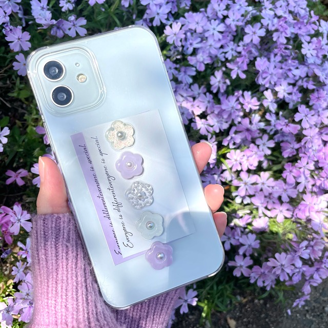 COLORFUL FLOWER iPhoneケース (むらさき)