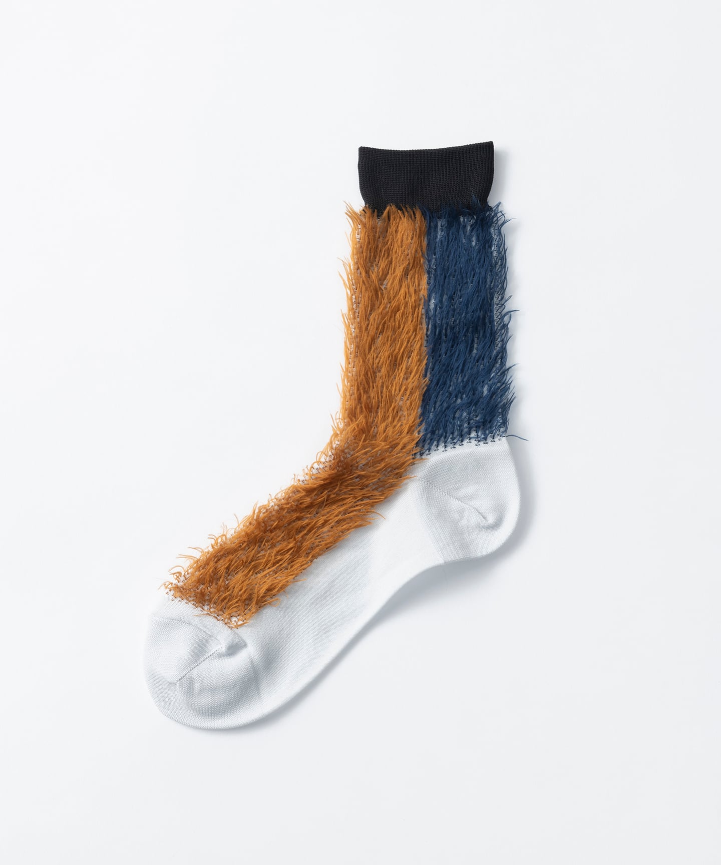TRICOTÉ /【23-25cm】bicolor fur socks TR53SO048