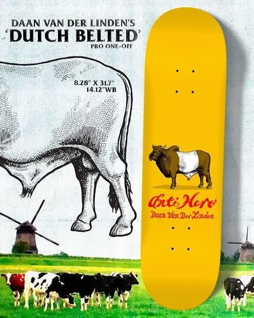 スケートボード ANTIHERO DAAN DUTCH BELTED DECK 7.75 ANTIHERO PRO BOARD / DAAN DUTCH BELTED / 7.75 x 31.25 inch ( 19.68
