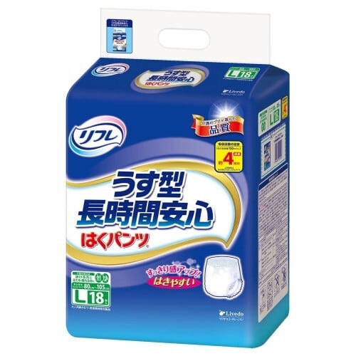 リフレ はくパンツ うす型長時間安心 Lサイズ 18枚入