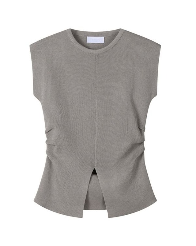 Side tuck slit knit ◇3color　TH3489