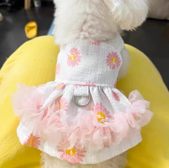 《予約》2101355 ワッフルひまわりチュールワンピース