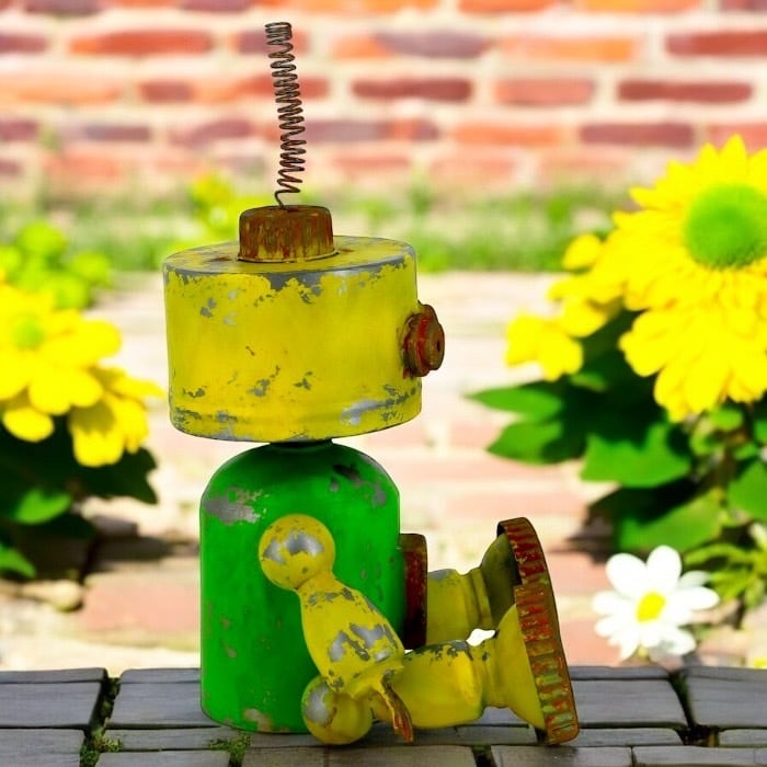 大きなロボット ブリキ製 ガーデニング レトロ お庭づくり 園芸