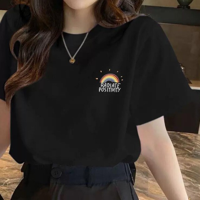 レインボーデザインTシャツ　　K16024