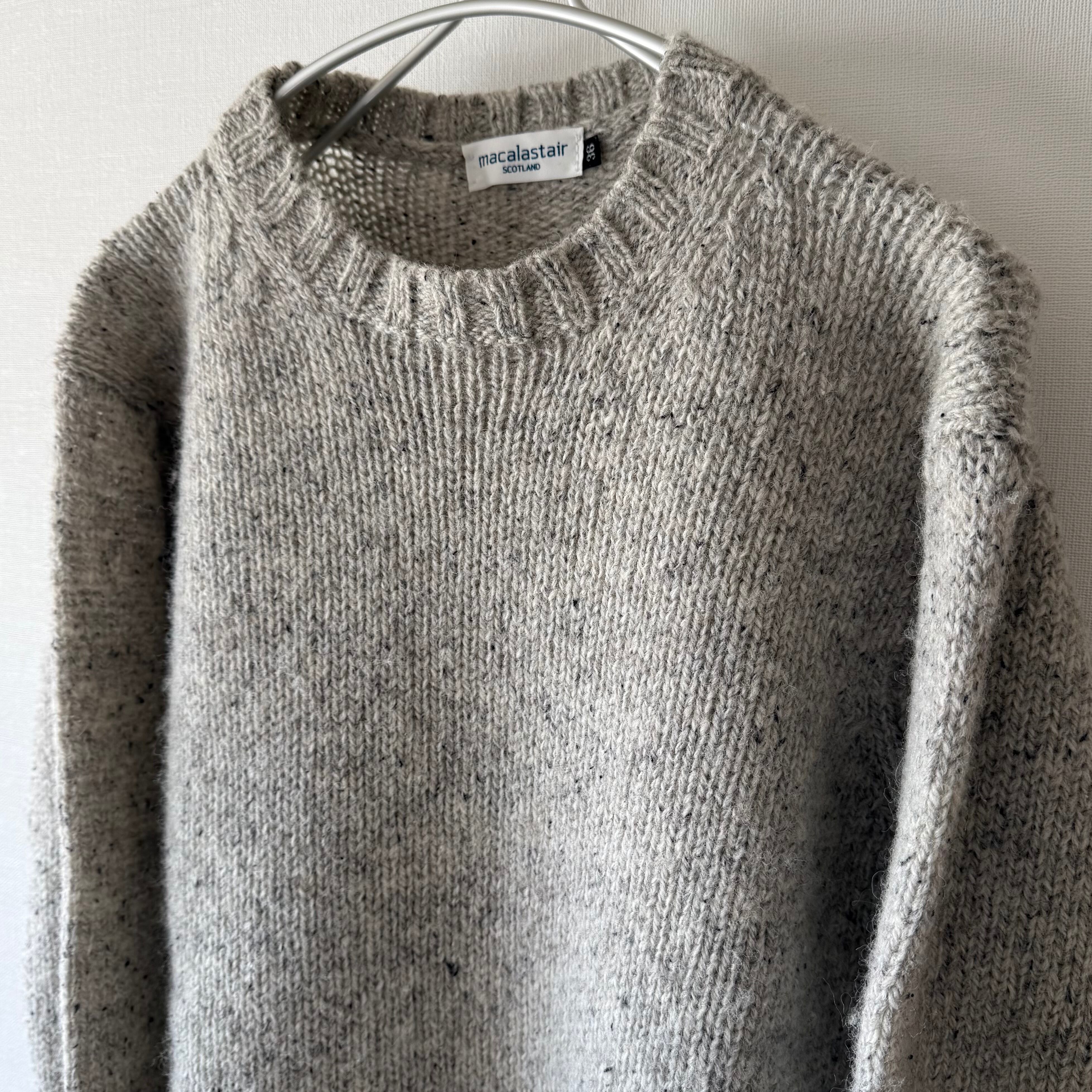MACALASTAIR スコットランド製 FAIRLIE ウール×シルク クルーネック