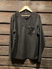 Green Clothing  Light Fleece Henrey Neck  BLACK 　Mサイズ