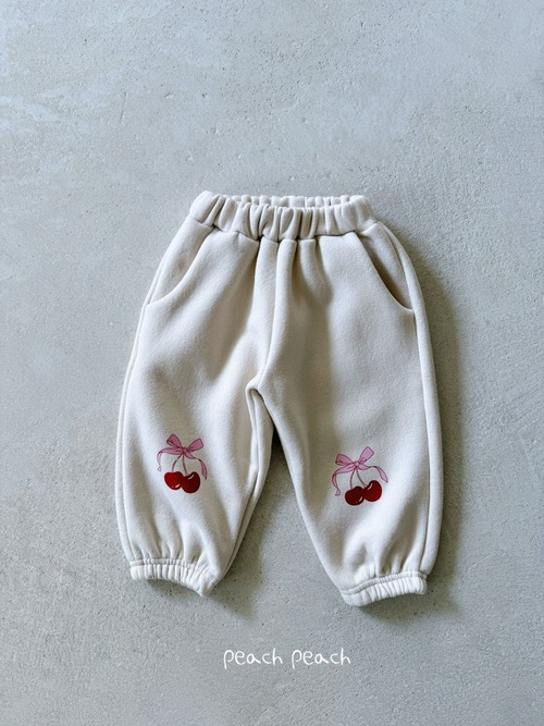 peach peach［取寄］cherry jogger pants 25winter