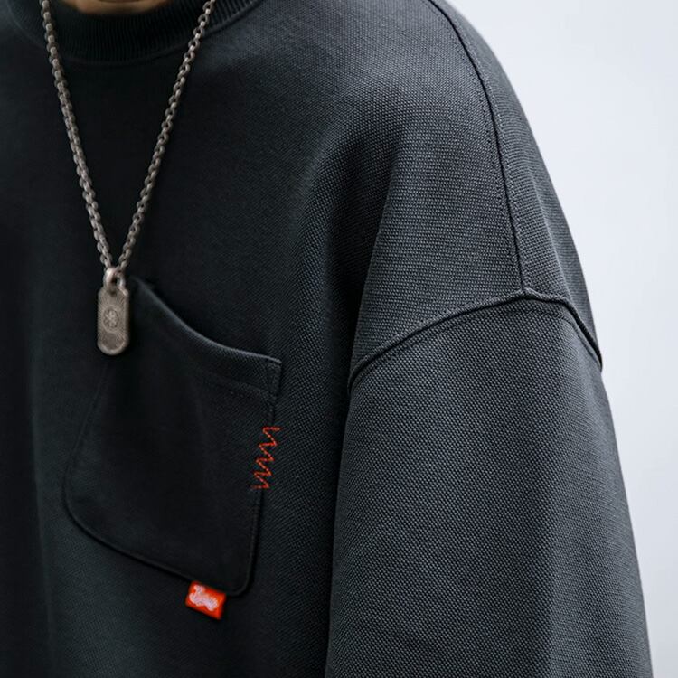 ★SIMPLE DESIGN ROUND NECK SWEATER　　　A0755